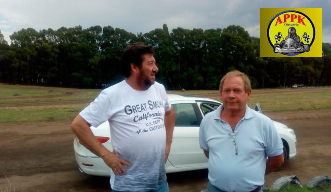 Walter Musa y Omar García recorrieron el circuito que estaba listo para las pruebas 