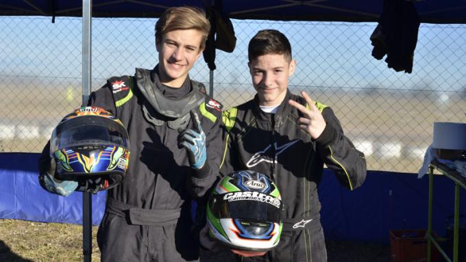 Francisco Ochoa y Alejandro Cabrera, el 1-2 de la clasificación de Junior 150cc. / Fotos Bandera a Cuadros