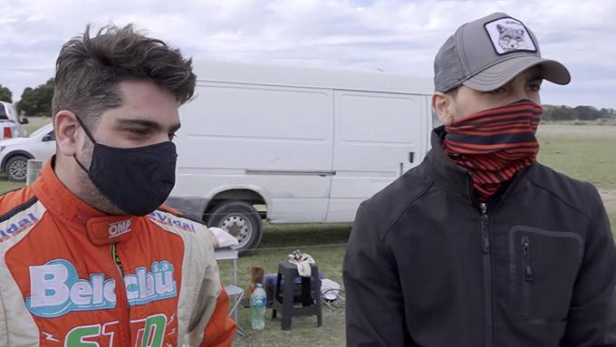 Santiago Herrera y Gabriel Melián comparten el karting los domingos de pruebas. 