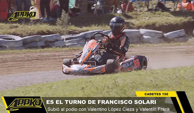 Pleno al 5. Francisco Solari, el gran ganador de Cadetes 150 en Tandil. | Foto imagen de video