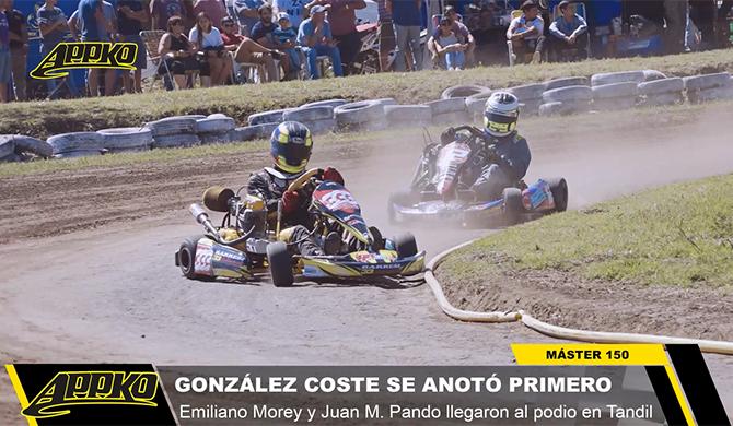 González Coste delante de Emiliano Morey. La lucha por la carrera en Máster 150. | Foto imagen de video